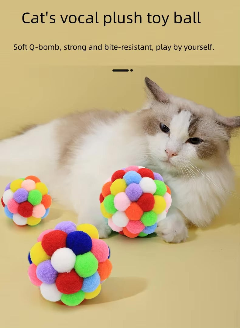 Wool Squeaky Colorful Interactive Toy for your Cat