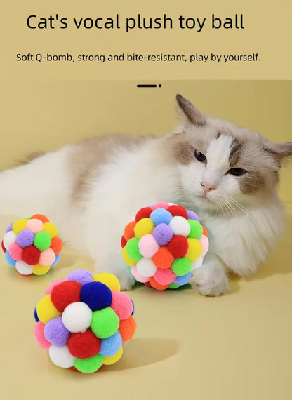 Wool Squeaky Colorful Interactive Toy for your Cat