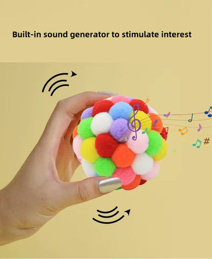 Wool Squeaky Colorful Interactive Toy for your Cat