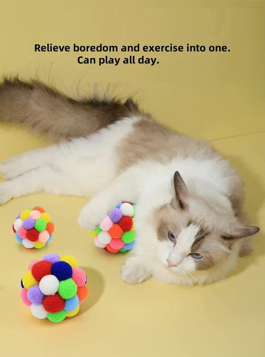Wool Squeaky Colorful Interactive Toy for your Cat
