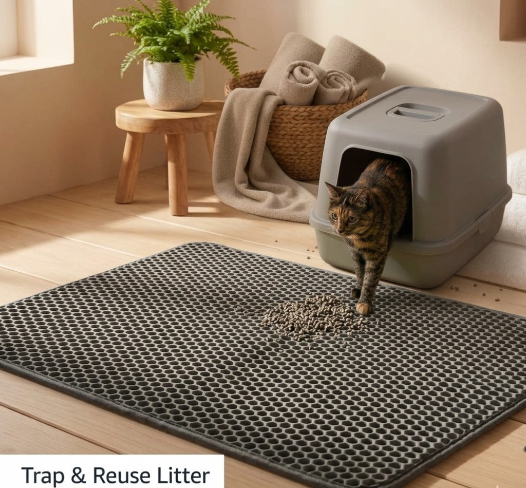 XL Durable Double Layer Scratching Cat Litter Mat