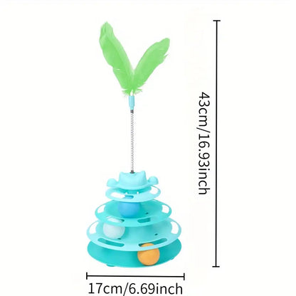 3-Layer Space Tower With Feather Stick
