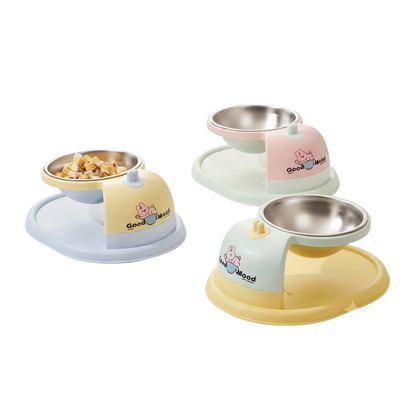Good Mood 2-in-1 Elevated Stainless Steel Bowl For Food and Water